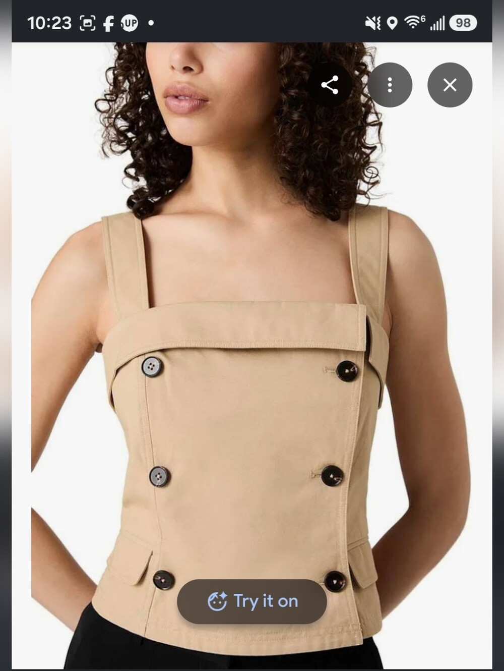 🌻NWT, DOUBLE BREASTED TRENCH TOP"